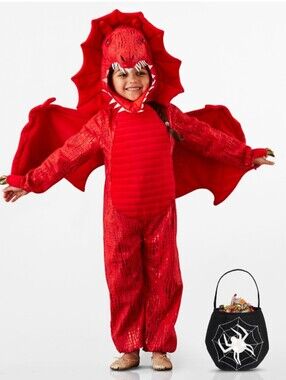 Pottery Barn Kids Red Metallic Dragon Halloween Costume - Retired